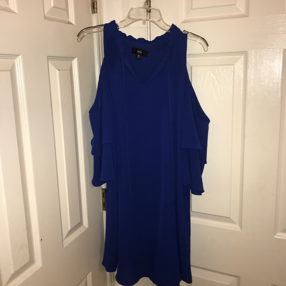Blue Casual Drawstring Dress